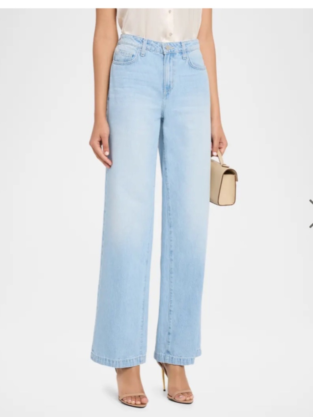 L'Agence Clayton High-Rise Wide-Leg Jeans in color Brea